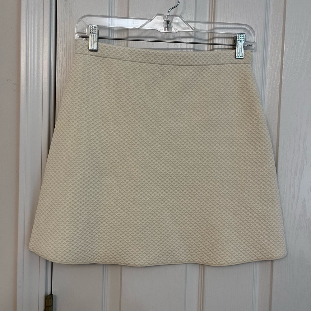 THEORY Teslia A-Line Mini Skirt in VANILLA CREAM Size S - Picture 5 of 8